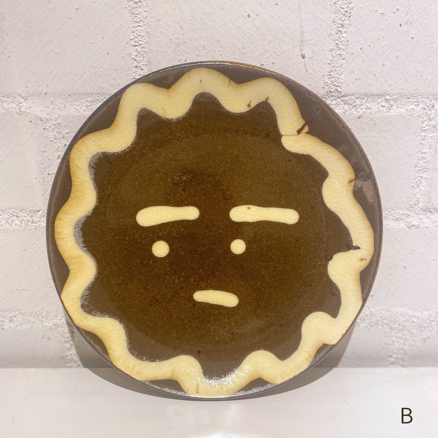 スリップウェア（チョコ）　