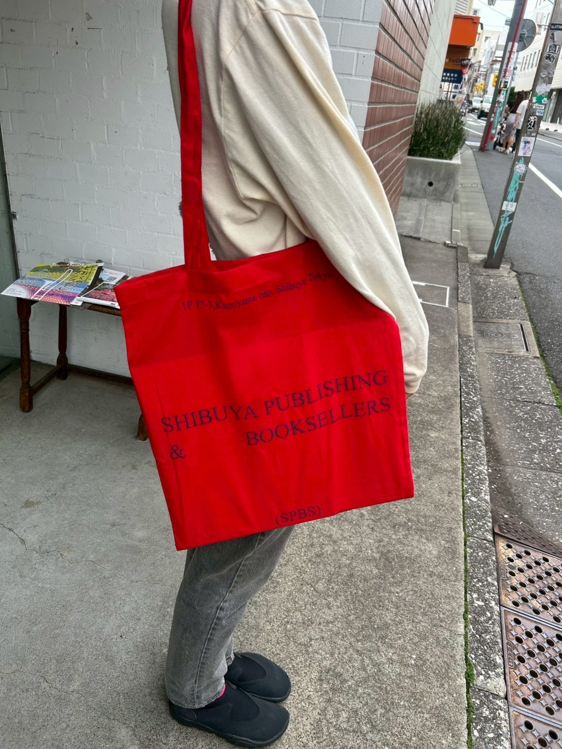 氣志團　イコピリ　トートバッグ SILK SCREEN HAND PRINTED TOTE BAG (BRIGHT RED) - SHIBUYA