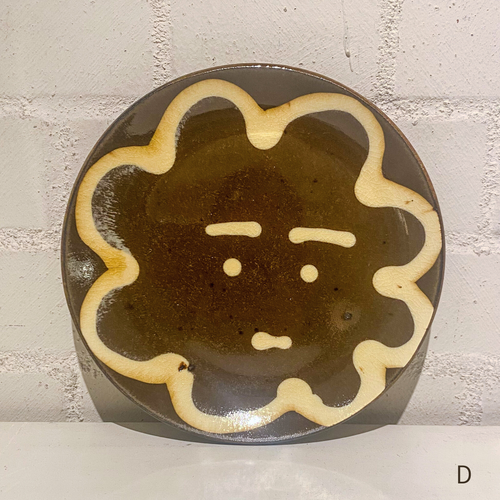 スリップウェア（チョコ）　