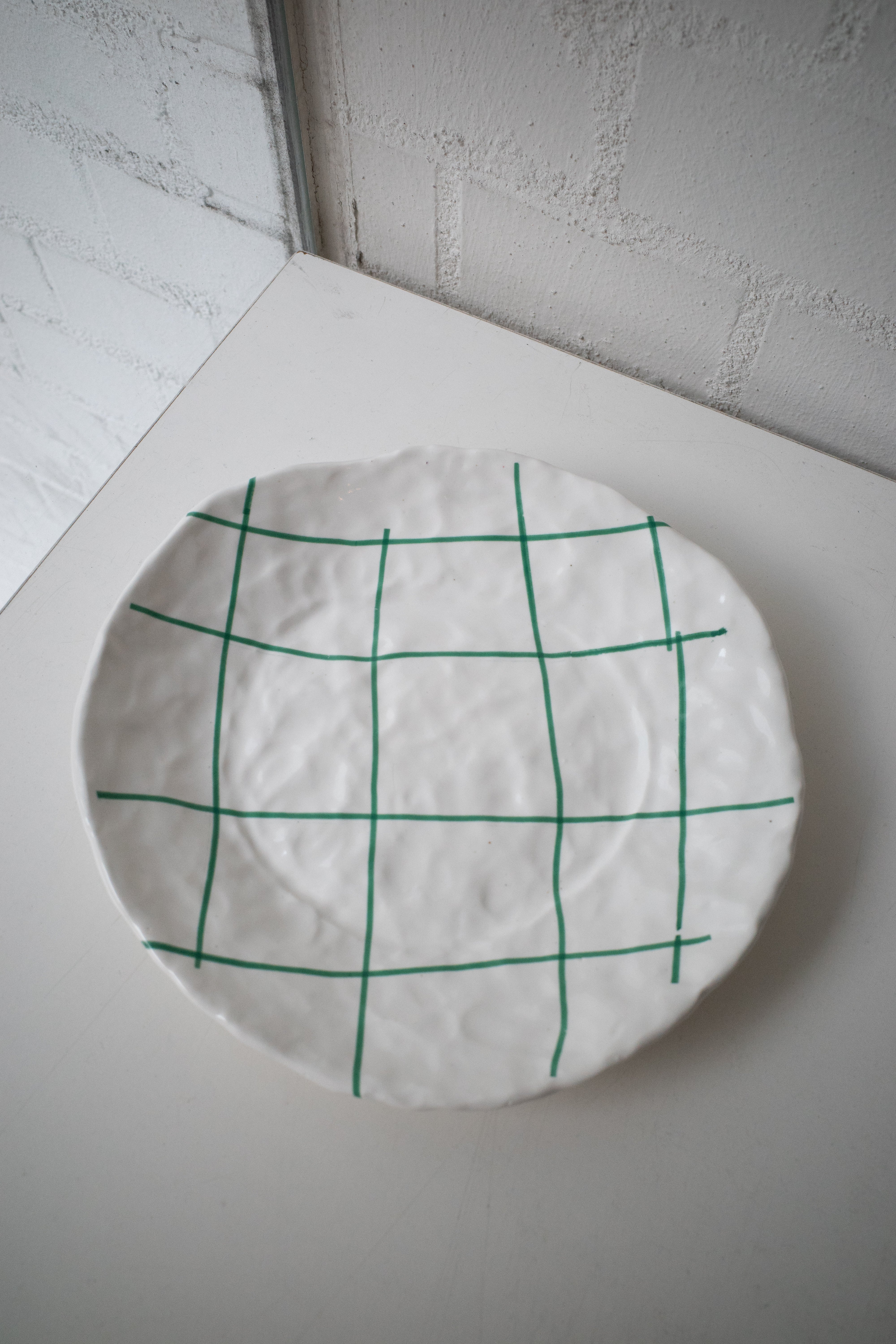 SHOKKI-Plate（White, Green, Large） - SHIBUYA PUBLISHING