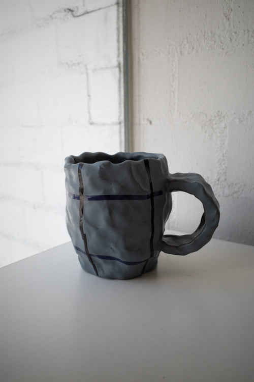 Mug（Gray, Darkblue Line）