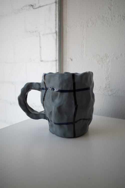 Mug（Gray, Darkblue Line）
